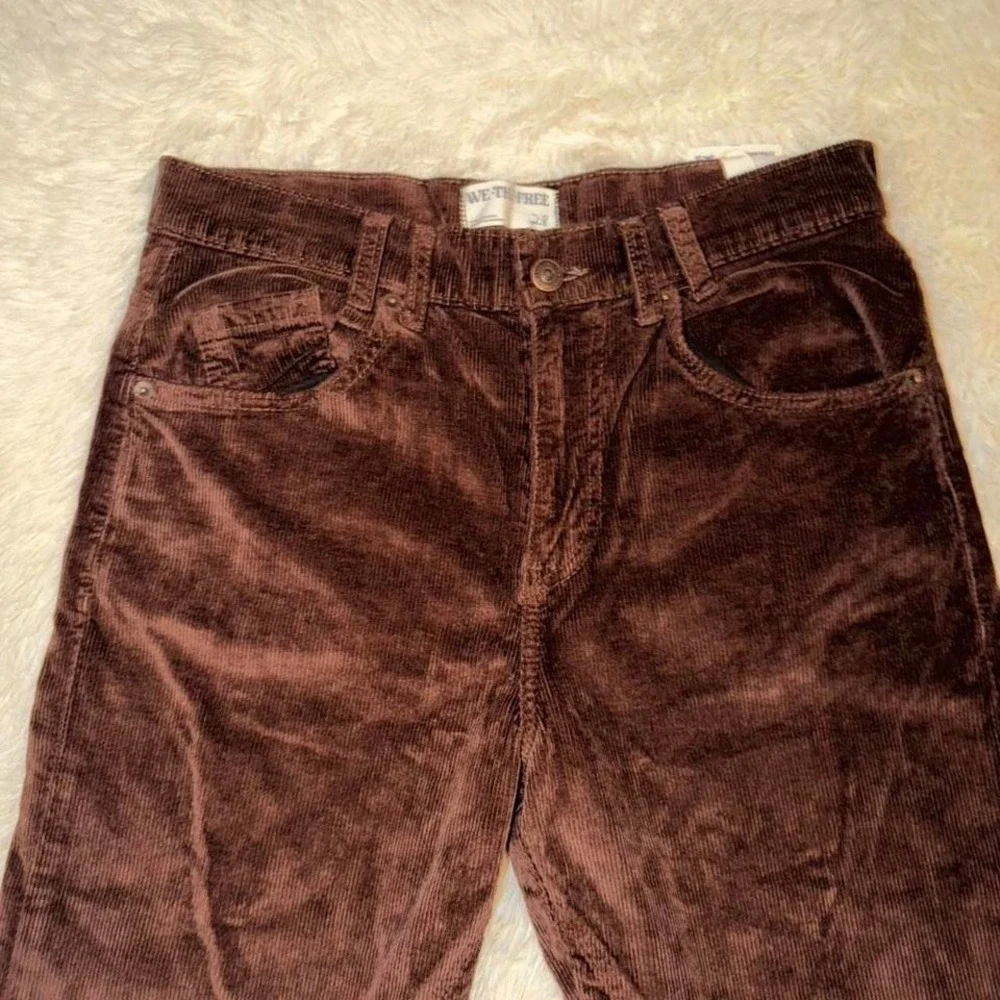 We‎ The Free Risk Taker Cord Straight Leg in Chocolate Truffle NEW Size 28